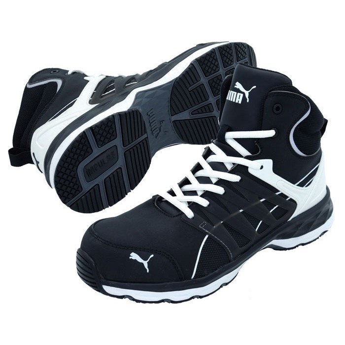 新品 PUMA プーマ 安全靴 VELOCITY 2.0 ヴェロシティ2.0 ブラック＆ホワイト 63.342.0 25.5cm