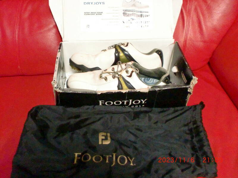 footjoy. 26cm 箱ありシューズ袋金具付き 冷やかしウオッチ大迷惑禁止です．