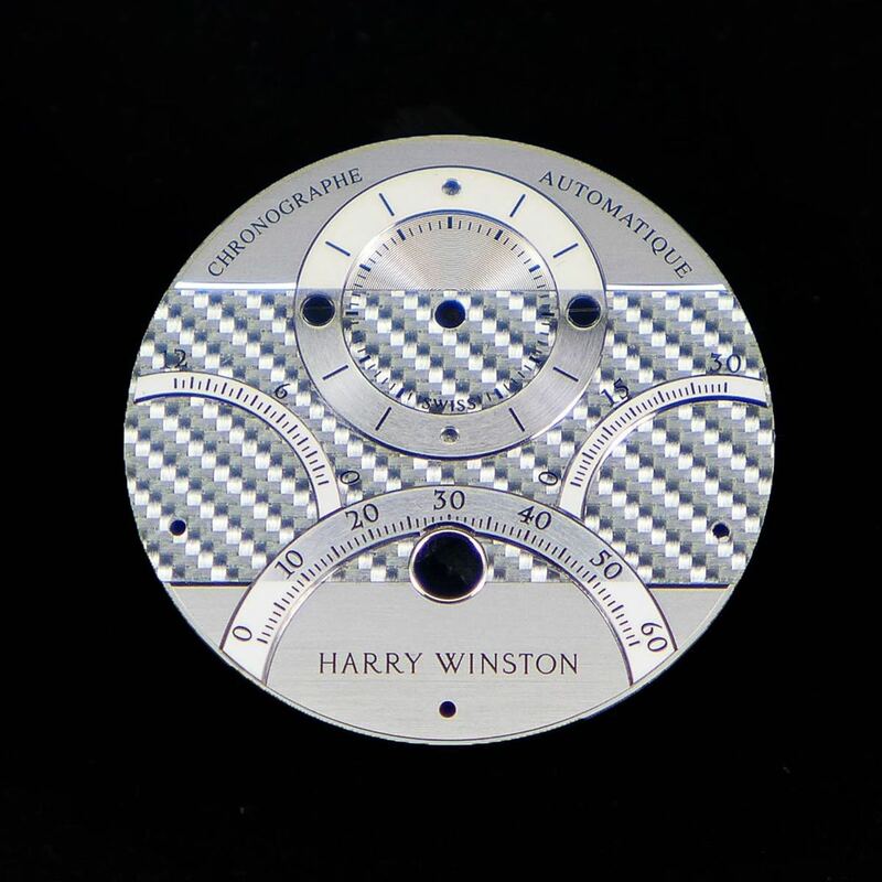 Harry Winston ハリーウィンストン オーシャントリレトロ 純正 文字盤 OCEACT44ZZ007 ホワイトゴールド・千鳥柄 44mm 超美品