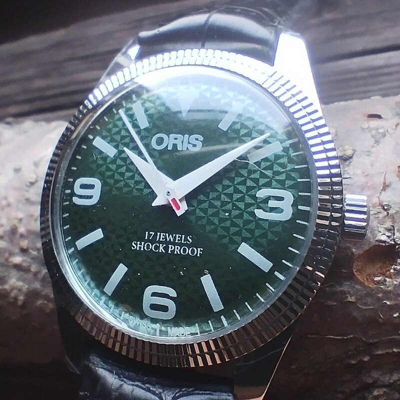 ●希少！●オリス■ORIS 手巻き機械式1980年代ヴィンテージメンズ腕時計アンティーク即納　男性人気ブランド1105a