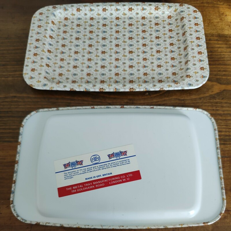 ビンテージデッドストックelite trays メタルトレイ　2枚セット　Made in U.K. イギリス