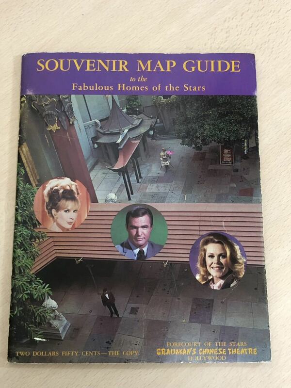 【保管品S5333】SOUVENIR MAP GUIDE to the Fabulous Homes of the Stars ハリウッドスターの豪邸巡りガイド