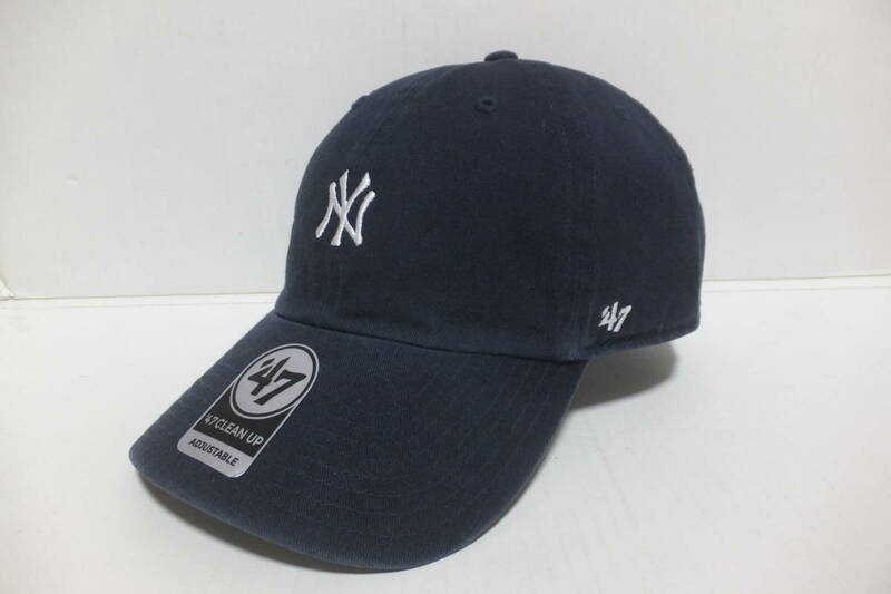 新品 【ニューヨーク ヤンキース 帽子　紺色】スモールロゴ 47ブランド　キャップ 野球帽　ネイビー　NEWYORK YANKEES　メンズ レディース 