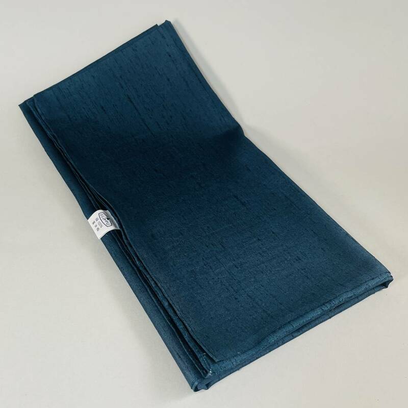 ふじみやび 絹織物 大判風呂敷 A11 絹 100% 105×107cm 紺色 リメイク素材 