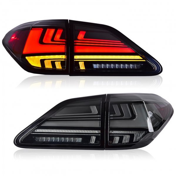 VLAND 10系 RX LEDテール LEXUS RX270 RX350 RX450h LEDテールランプ 流れるウインカー オープニングモーション(ライトスモーク/0380-LS)