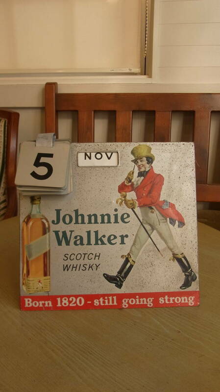 　１９５０～６０年代英国 JOHNNIE WALKER CALENDAR　ジョニーウォーカーカレンダーヴィンテージ