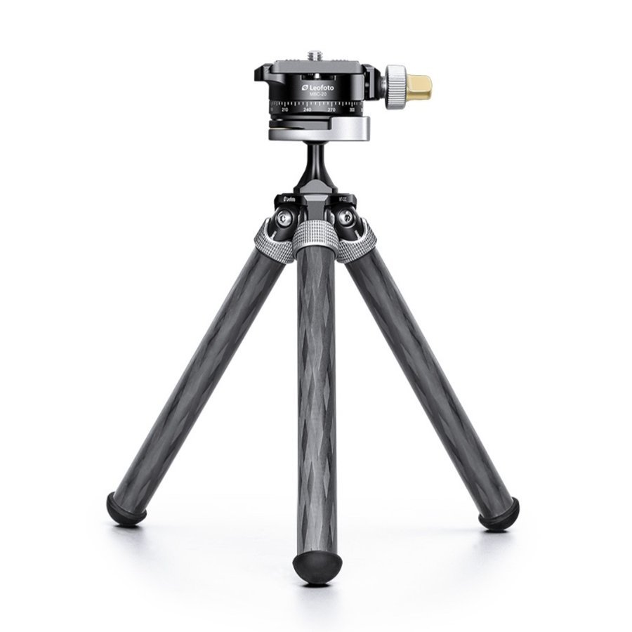 Leofoto レオフォト MT-02C + MBC-20 (黒)コンパクト折り畳みカーボン三脚 雲台セット
