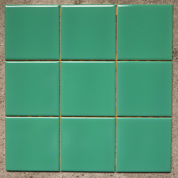 5シートset カラフル 青緑色 PY425 デットストック 淡陶 タイル　検: 緑 壁紙 壁 キッチン 風呂 トイレ 玄関 レトロ アンティーク ダントー