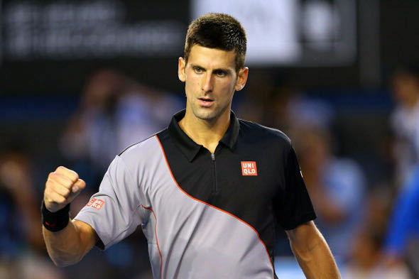 UNIQLO ユニクロ Novak Djokovic　AO 2014 ノバク・ジョコビッチ・モデル・シャツ 貴重品!　サイズXL 黒グレイ　テニス