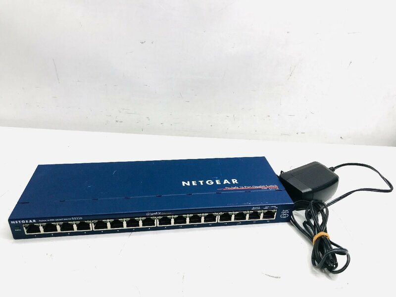 ★ NETGEAR ネットギア 16ポートスイッチングハブ GS116v2　ACアダプタ付き