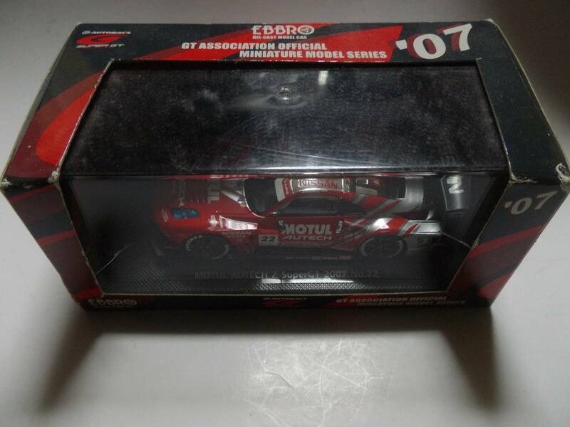 ★エブロ EBBRO 1/43 SUPER GT 500 MOTUL AUTECH Z 2007 No.22 SILVER/RED★ 