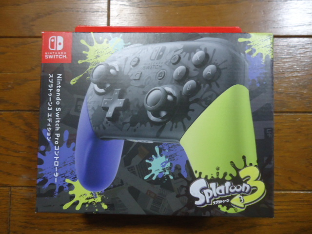 新品未開封 Nintendo Switch 純正品 ニンテンドー pro プロ コントローラ スプラトゥーン3エディション 保証印有 22/8/26購入