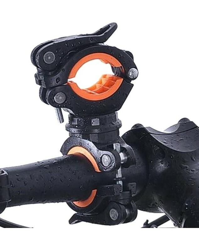 自転車ライトホルダー ブラケット （オレンジ）懐中電灯 空気入れ 固定 便利グッズ