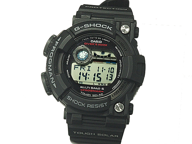 富士屋 ◆カシオ CASIO Gショック フロッグマン GWF-1000-1JF ラバー メンズ ソーラー電波 腕時計