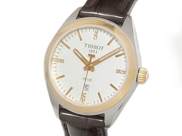 富士屋 ◆ ティソ TISSOT PR100 T101.210.26.036.00 12Pダイヤモンド レディース クオーツ 腕時計 未使用