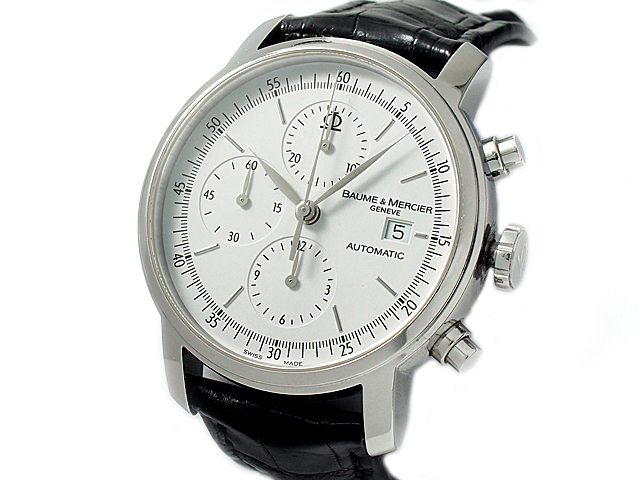 富士屋 ◆ ボーム＆メルシェ BAUME&MERCIER クラシマ エグゼクティブ XL MOA08591 クロノグラフ メンズ 自動巻 腕時計