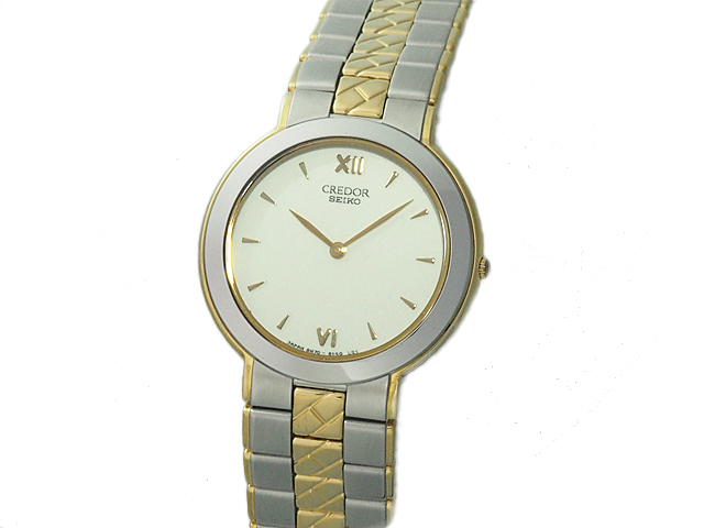 富士屋 ◆セイコー SEIKO クレドール 8N70-6160 K18YG メンズ クオーツ 腕時計