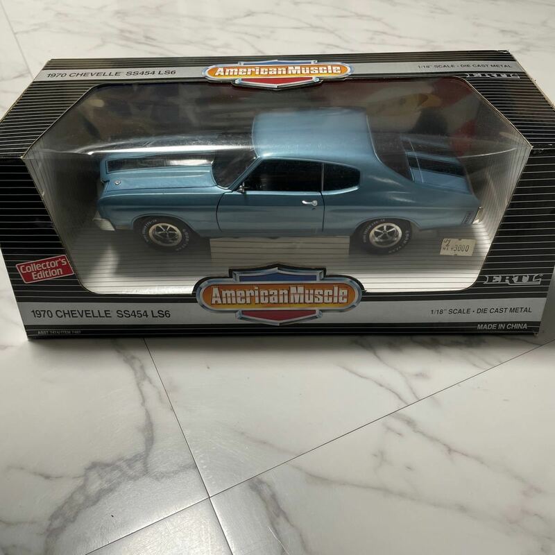 《箱付き》【1/18スケール】1970 CHEVELLE SS454 LS6 American Muscle ミニカー 模型 コレクション放出 メタルダイキャスト Chevy