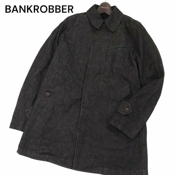 BANKROBBER バンクローバー 秋冬 裏起毛★ デニム ステンカラー コート Sz.36　メンズ 日本製　I3T01761_A#N