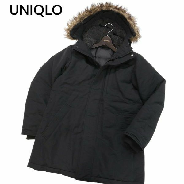 UNIQLO ユニクロ 秋冬 N-3B型★ エアテック ダウン コート Sz.M　メンズ 黒　I3T02107_B#N