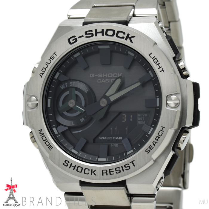 カシオ G-SHOCK 腕時計 G-STEEL ソーラー Bluetooth スマートフォンリンク SS GST-B500D-1A1JF CASIO 未使用品