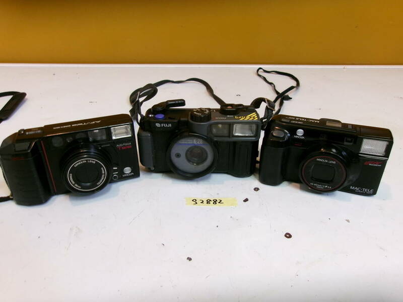 (S-2882)フィルムカメラ 各種 FUJI K-28 / MINOLTA MAC TELE / MINOLTA AF-TELE 動作未確認 現状品