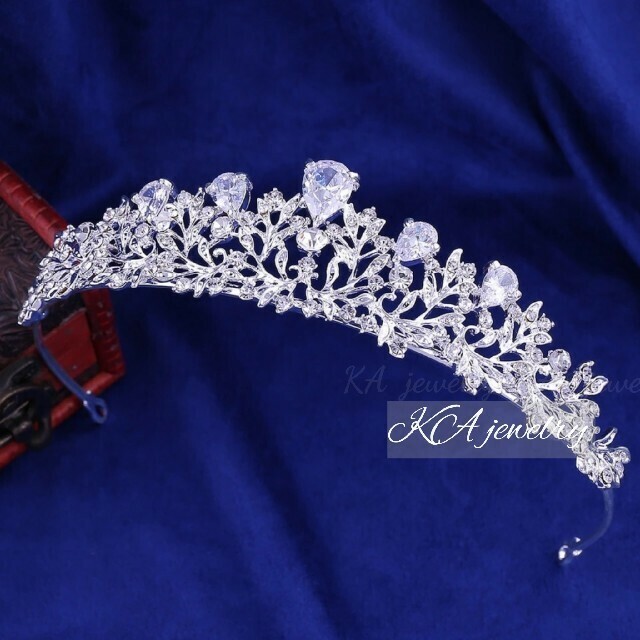 キュービックジルコニア ティアラ ウェディング ヘアアクセサリー 髪飾り ヘッドドレス ブライダル ウェディング 結婚式 アクセサリー