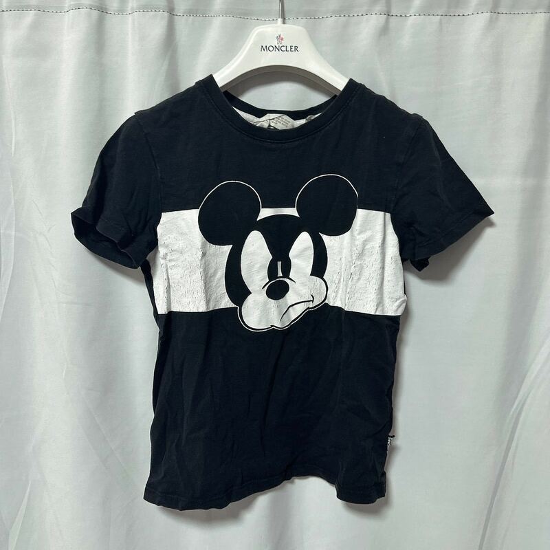 【H&M】ミッキーマウスプリントTシャツ/ブラック【130cm】