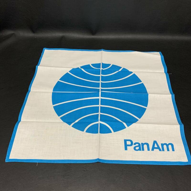 ZA19 PanAm パンアメリカン航空 パンナム ハンカチ 大判