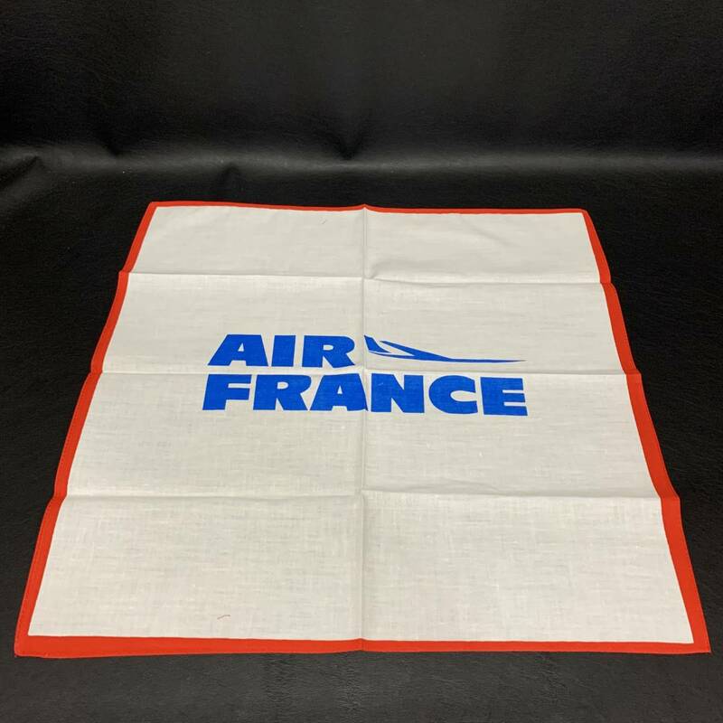 ZA19 AIR FRANCE エールフランス ハンカチ 大判 開封済み 未使用