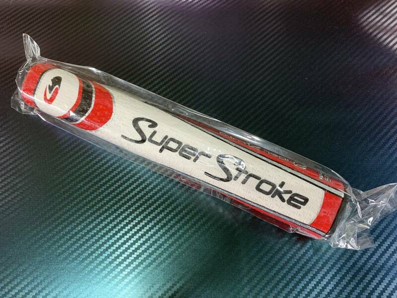 SuperStroke 5.0 太目　ゴルフパターグリップ 衝撃吸収 粘着性 滑り止め　★レッド/ホワイト