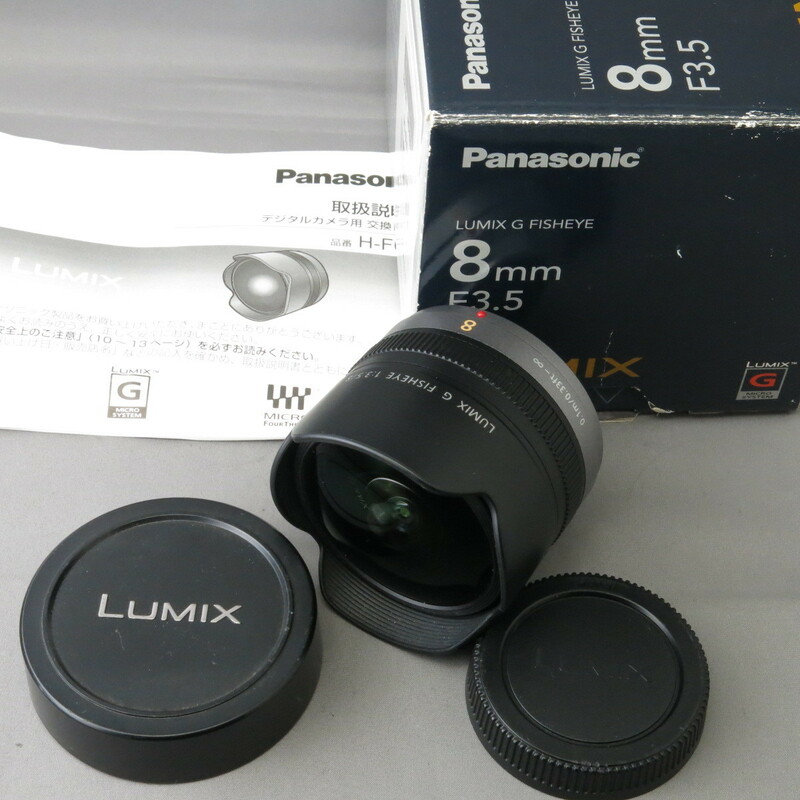 【美品】Panasonicパナソニック　LUMIX G8mmF3.5FISHEYE　★NO.7742