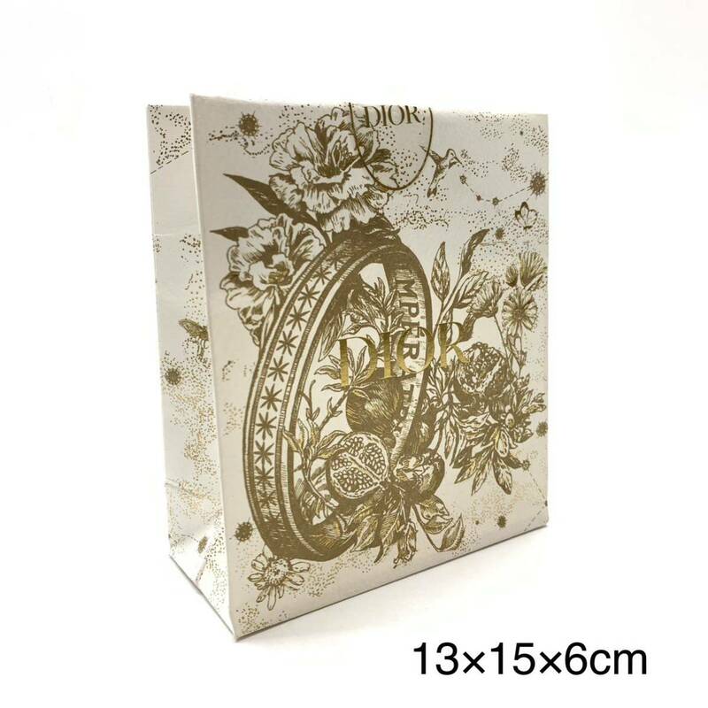 Dior ディオール 紙袋 ショッパー ショップ袋 ラッピング 限定 白 ホワイト 約13×15×6cm ブランド 管理RY03