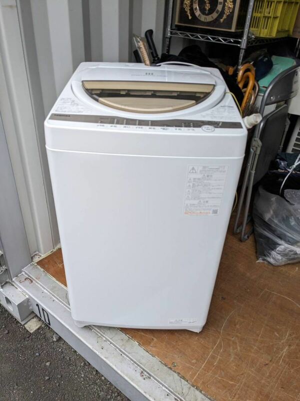 【家電】 全自動 洗濯機 TOSHIBA 東芝 AW-6GM1 6kg 2022年 高年式 電気 
