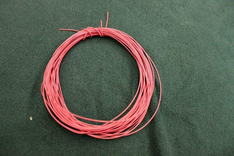配線材 ビニール被膜線 外径1.1mm径 撚線部0.5mm径 ピンク色被膜 ELECTRIC WIRE BEST QUALITY 10ｍで500円 未使用新品