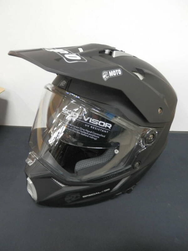 ○【新品・未使用】FC MOTO　ヘルメット　MT-MX803DS　WOLF DS　XXL　マットブラック