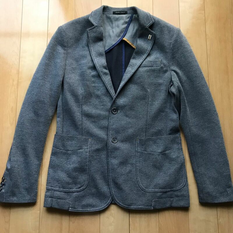 ザラ マン ツイードジャケット トルコ製 585-6-7 メンズ MEX40 ダークグレー オフィス ZARA MAN