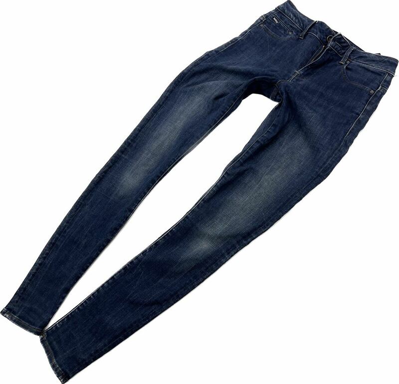 G-STAR RAW ☆ ストレッチ ジーンズ スキニー デニムパンツ ブルー インディゴ W25 レディース 定番 カジュアル ジースターロウ■Ja6705