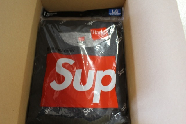 Supreme 20AW Hanes Thermal Crew 20FW Large L
