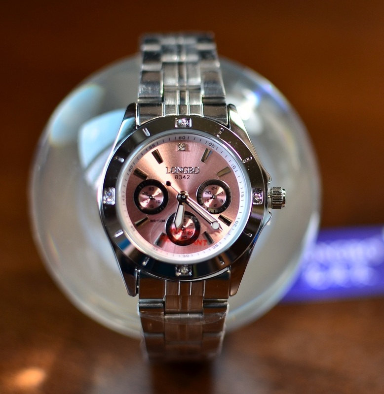 LONGBO キュートな女性用腕時計（ピンク・電池も新品）＃A1