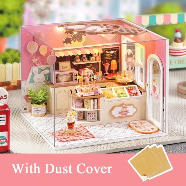 ★☆送料無料◇DIYドールハウス ミニチュア★手作りキットセット ミニチュア　 My Little Scene シリーズ (H-023 ICE CREAM SHOP)☆★