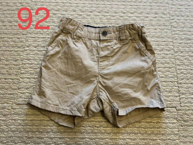 92 H&M ショートパンツ 半ズボン ハーフパンツ ベージュ 夏用 保育園 yshop子供服90 95