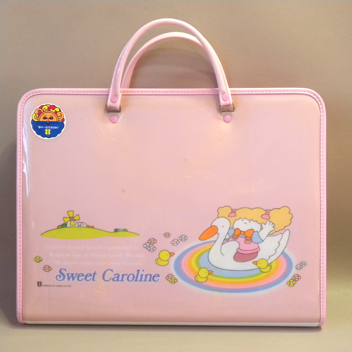 【未使用 新品】1980年代 当時物 ダイワ Sweet Caroline 画板 ( 古い 昔の ビンテージ 昭和レトロ 文具 ファンシー グッズ バッグ がばん
