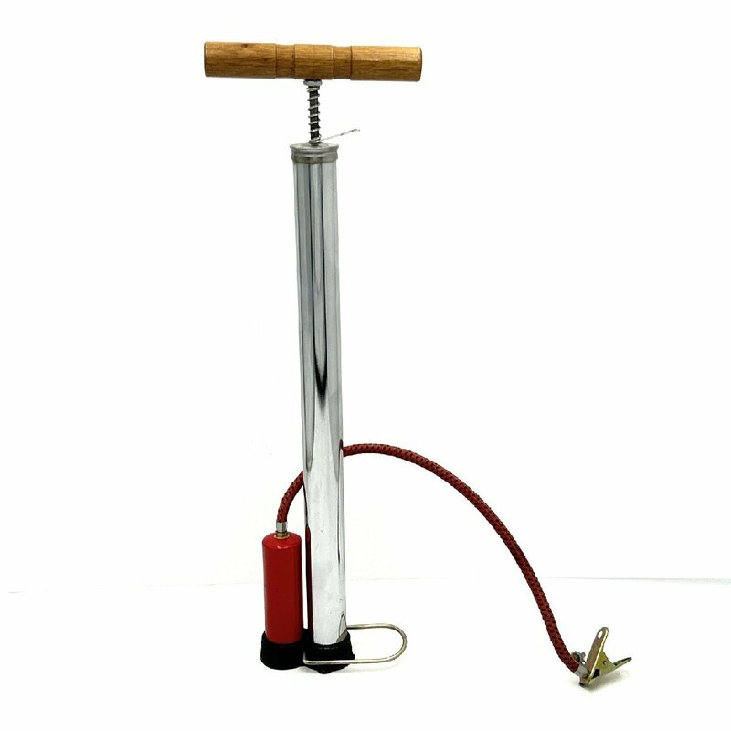 Heavy Duty 自転車空気入れ 木製ハンドル Hand pump ポンプ 動作確認済 説明書付 エアー レトロ サイクル【道楽札幌】