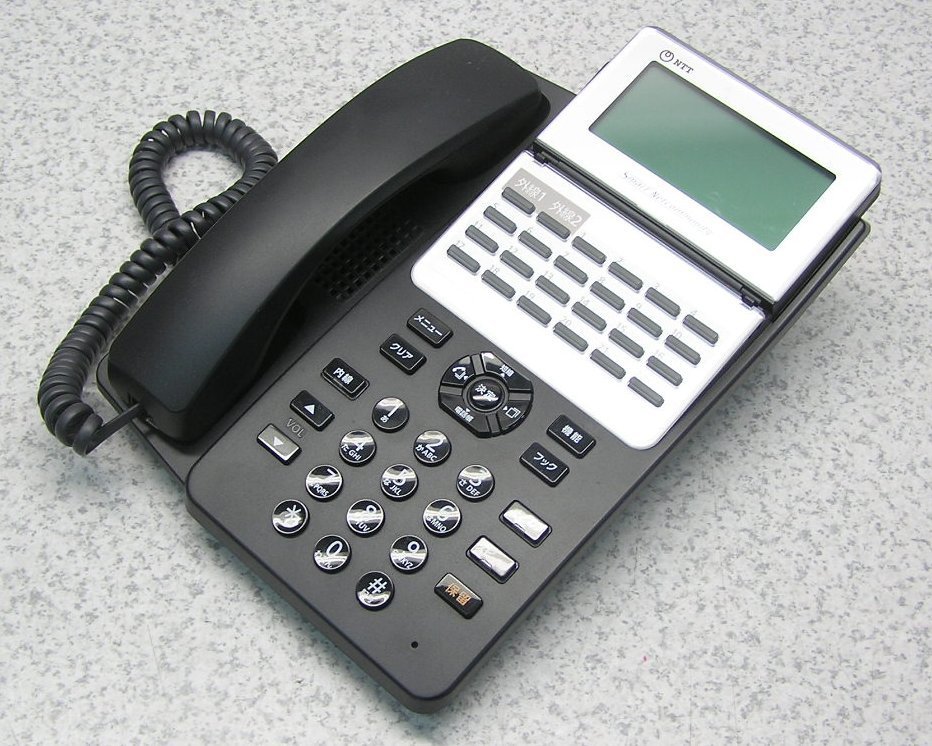 ■NTT西日本 SmartNetcommunity αB1 24ボタンスターISDN停電電話機 A1-(24)APFSTEL-(B1)(K) 2016年製 動作良好！