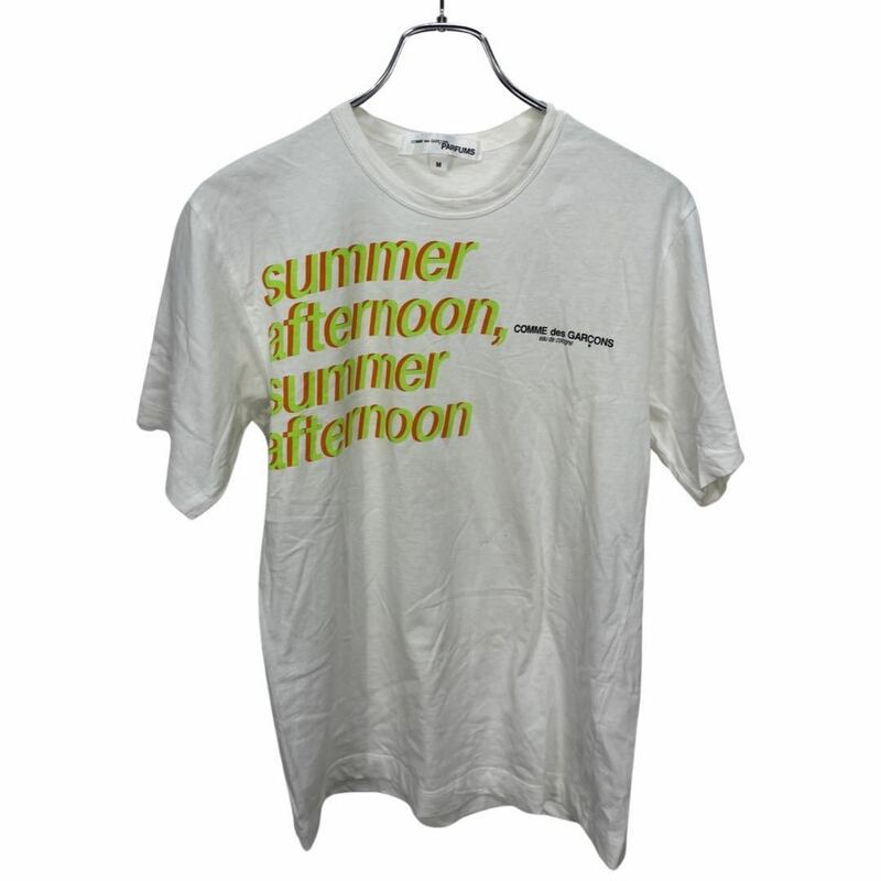 COMME des GARCONS コムデギャルソン メンズ　　ホワイト　半袖 Tシャツ　プリント