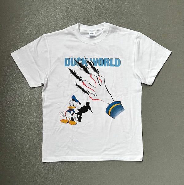 ドナルド Duck World Tシャツ キッズ 140 ディズニー パロディ ランナウェイブレイン RUNAWAY BRAIN