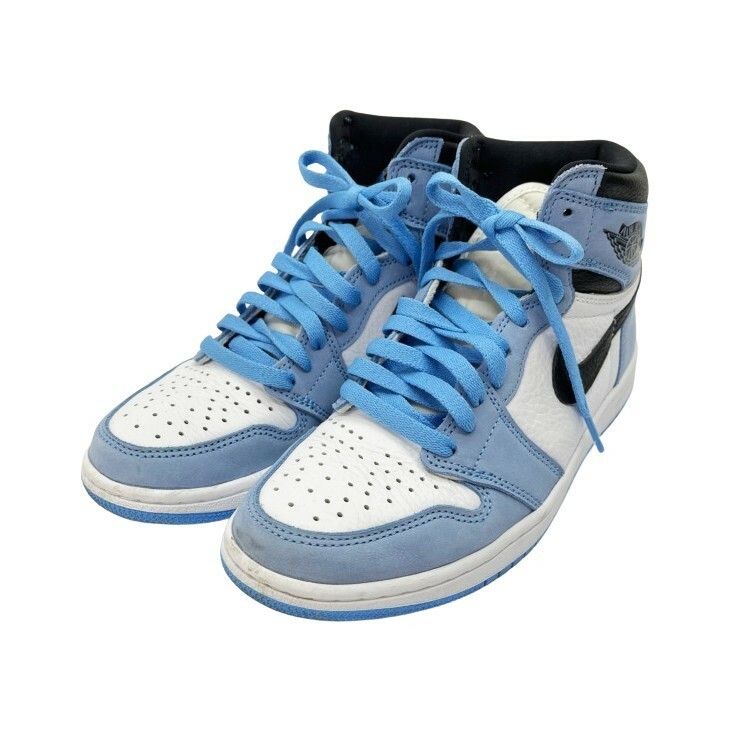 ◆◆ NIKE ナイキ スニーカー　エアジョーダン　AIR JORDAN 1 RETRO HIGH OG 555088-134 ホワイト×ブルー やや傷や汚れあり