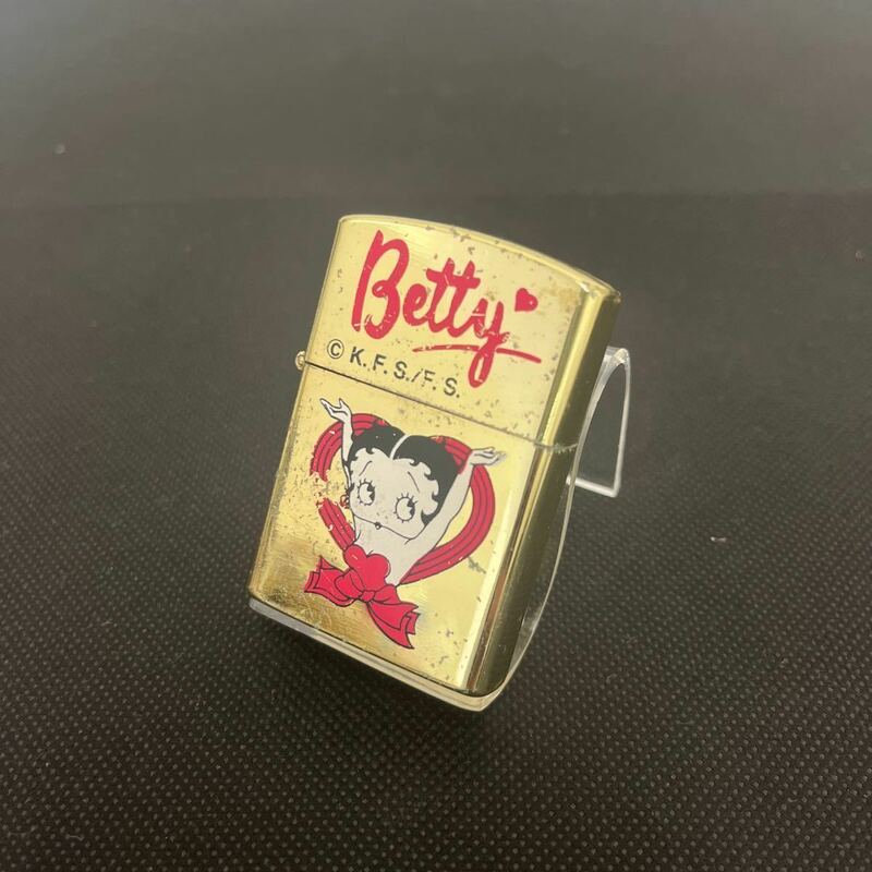 オイルライター Betty Boop ベティーブープ 喫煙具 着火未確認 ◎インボイス対応可◎