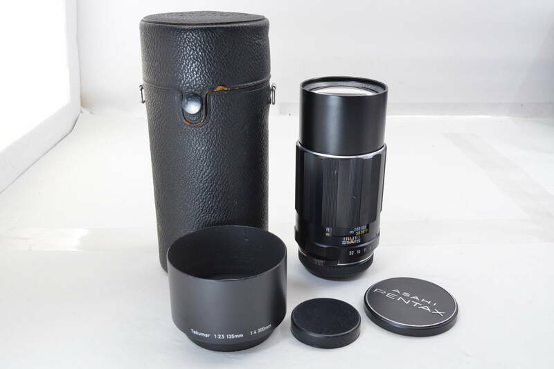 【ecoま】PENTAX Super-Takumar 200mm F4 フード付き no.3837128 M42マウント